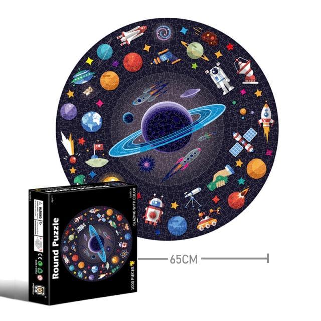 Round 1000 piece Jigsaw Puzzles - Praktical Toys Blazing with Colour Jigsaw Puzzles